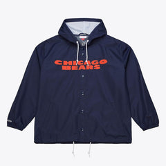Chicago Bears Coaches Full-Snap Hooded Windbreaker Jacket Navy