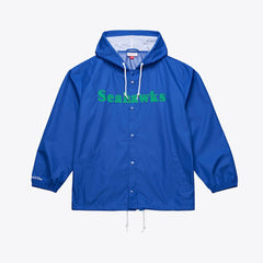 Seattle Seahawks Coaches Full-Snap Hooded Windbreaker Jacket Royal