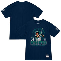 Ichiro Suzuki Seattle Mariners Mitchell & Ness Hall of Fame Hitter T-Shirt - Navy T-shirts