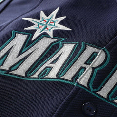 MLB Ichiro Suzuki Seattle Mariners Mitchell & Ness 2006 Cooperstown Mesh Batting Practice Button-Up Jersey - Navy