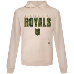 Kansas City Royals Levelwear Relay Protect Pullover Hoodie - Khaki Hoodies