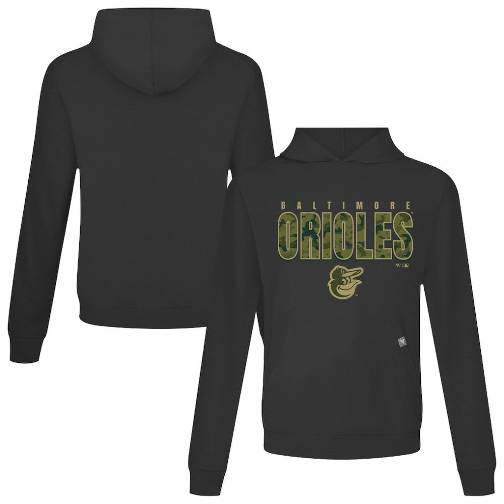 Baltimore Orioles Levelwear Relay Protect Pullover Hoodie - Black Hoodies