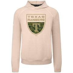 Texas Rangers Levelwear Mandate Buckler Tri-Blend Pullover Hoodie - Khaki Hoodies