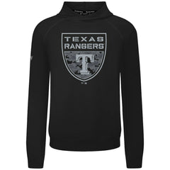 Texas Rangers Levelwear Mandate Buckler Tri-Blend Pullover Hoodie - Black Hoodies