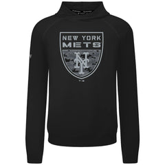 New York Mets Levelwear Mandate Buckler Tri-Blend Pullover Hoodie - Black Hoodies