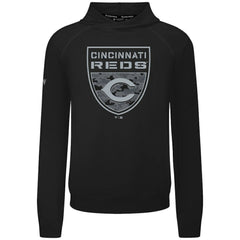 Cincinnati Reds Levelwear Mandate Buckler Tri-Blend Pullover Hoodie - Black Hoodies