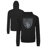 San Diego Padres Levelwear Mandate Buckler Tri-Blend Pullover Hoodie - Black Hoodies