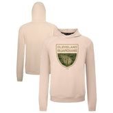 Cleveland Guardians Levelwear Mandate Buckler Tri-Blend Pullover Hoodie - Khaki Hoodies