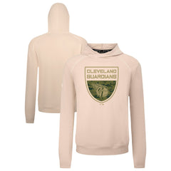 Cleveland Guardians Levelwear Mandate Buckler Tri-Blend Pullover Hoodie - Khaki Hoodies