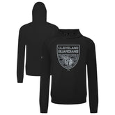 Cleveland Guardians Levelwear Mandate Buckler Tri-Blend Pullover Hoodie - Black Hoodies