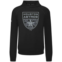 Houston Astros Levelwear Mandate Buckler Tri-Blend Pullover Hoodie - Black Hoodies