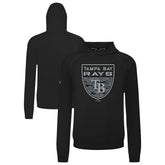 Tampa Bay Rays Levelwear Mandate Buckler Tri-Blend Pullover Hoodie - Black Hoodies