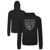 Toronto Blue Jays Levelwear Mandate Buckler Tri-Blend Pullover Hoodie - Black Hoodies