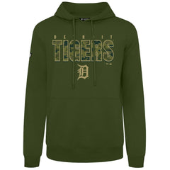 Detroit Tigers Levelwear Podium Protect Pullover Hoodie - Green Hoodies