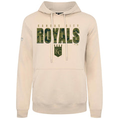 Kansas City Royals Levelwear Podium Protect Pullover Hoodie - Khaki Hoodies