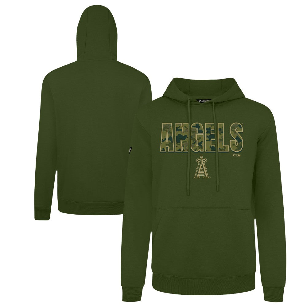 Los Angeles Angels Levelwear Podium Protect Pullover Hoodie - Green Hoodies