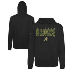 Atlanta Braves Levelwear Podium Protect Pullover Hoodie - Black Hoodies