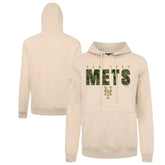 New York Mets Levelwear Podium Protect Pullover Hoodie - Khaki Hoodies