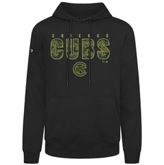 Chicago Cubs Levelwear Podium Protect Pullover Hoodie - Black Hoodies