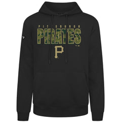 Pittsburgh Pirates Levelwear Podium Protect Pullover Hoodie - Black Hoodies