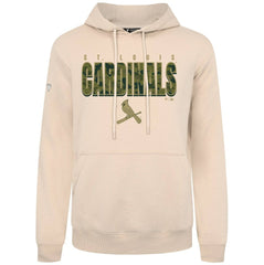 St. Louis Cardinals Levelwear Podium Protect Pullover Hoodie - Khaki Hoodies