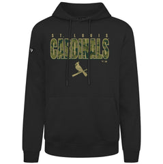 St. Louis Cardinals Levelwear Podium Protect Pullover Hoodie - Black Hoodies