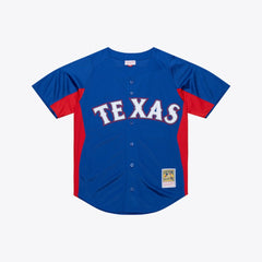 MLB Adrian Beltre Texas Rangers Mitchell & Ness Cooperstown Mesh Batting Practice Button-Up Jersey - Royal