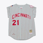 MLB Deion Sanders Cincinnati Reds Mitchell & Ness 1997 Authentic Jersey - Gray