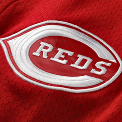 MLB Deion Sanders Cincinnati Reds Mitchell & Ness Cooperstown Mesh Batting Practice Button-Up Jersey - Red