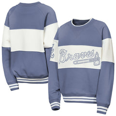 Atlanta Braves Outerstuff Youth Ultimate Pastels On Base Sweatshirt - Blue Sweatshirts
