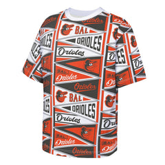 Baltimore Orioles Outerstuff Youth All-Over Pennant T-Shirt - Orange T-shirts