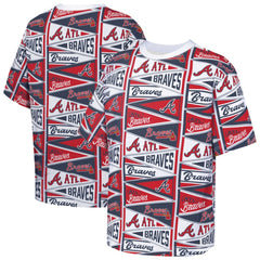 Atlanta Braves Outerstuff Youth All-Over Pennant T-Shirt - Red T-shirts