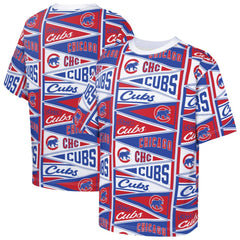 Chicago Cubs Outerstuff Youth All-Over Pennant T-Shirt - Red T-shirts