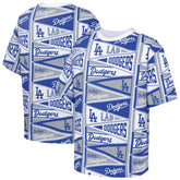 Los Angeles Dodgers Outerstuff Youth All-Over Pennant T-Shirt - Blue T-shirts