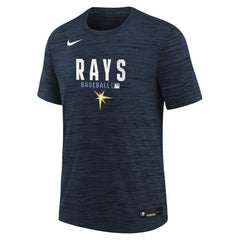 Tampa Bay Rays Nike Youth Authentic Collection Velocity Dri-FIT T-Shirt - Navy T-shirts