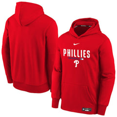 Philadelphia Phillies Nike Youth Authentic Collection Therma-FIT Hoodie - Red Hoodies