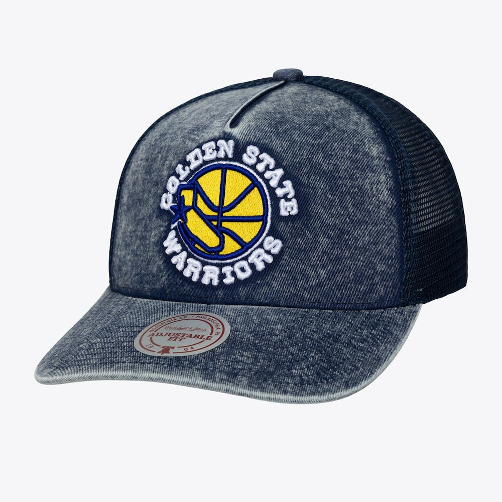 Golden State Warriors Gameday Snow Wash Adjustable Trucker Hat Blue