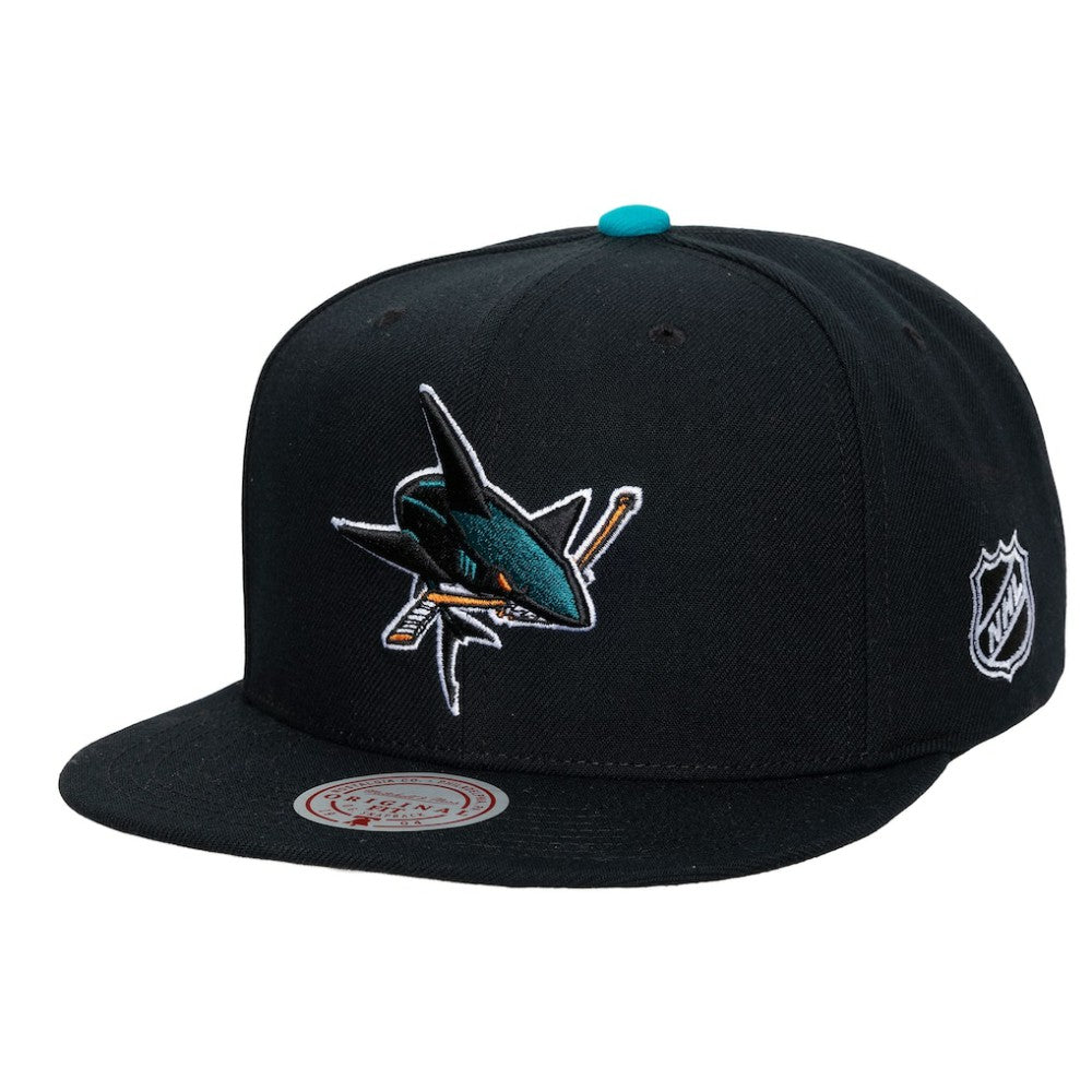 NHL San Jose Sharks Mitchell & Ness Legendary Away Snapback Hat - Black