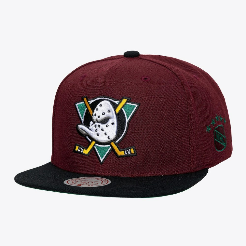 NHL Anaheim Ducks Mitchell & Ness Legendary Home Snapback Hat - Maroon