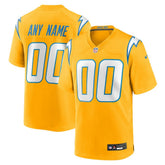 NFL Los Angeles Chargers Alternate Charger Power Game Custom Jersey - Gold