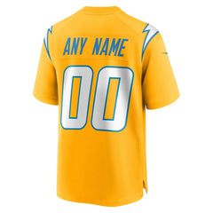 NFL Los Angeles Chargers Alternate Charger Power Game Custom Jersey - Gold