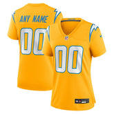 Los Angeles Chargers Women's Alternate Charger Power Game Custom Jersey Gold