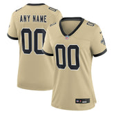 NFL New Orleans Saints Women's Gameday Golds Alternate Custom Game Jersey - Gold