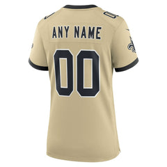 NFL New Orleans Saints Women's Gameday Golds Alternate Custom Game Jersey - Gold