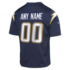 NFL Los Angeles Chargers Youth Alternate Super Chargers Game Custom Jersey - Navy