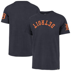 Detroit Tigers '47 Upside Down Two-Peat Franklin T-Shirt - Navy T-shirts