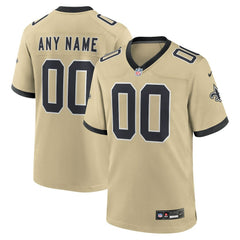 NFL New Orleans Saints Youth Gameday Golds Alternate Custom Game Jersey - Gold