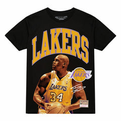 Shaquille O'Neal Los Angeles Lakers Hardwood Classics Player Arch T-Shirt Black