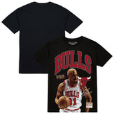Dennis Rodman Chicago Bulls Hardwood Classics Player Arch T-Shirt Black