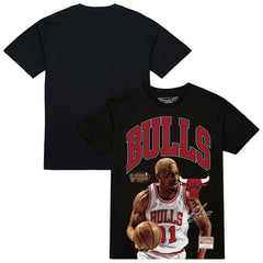 Dennis Rodman Chicago Bulls Hardwood Classics Player Arch T-Shirt Black